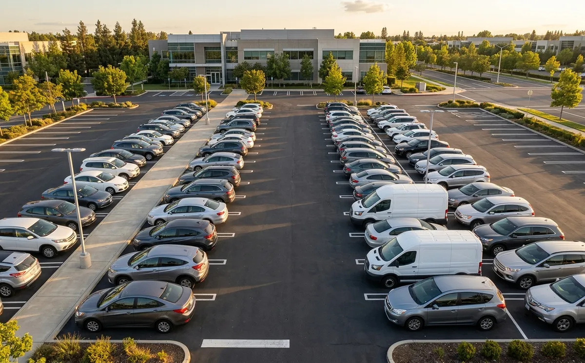 Parking d'entreprise structuré